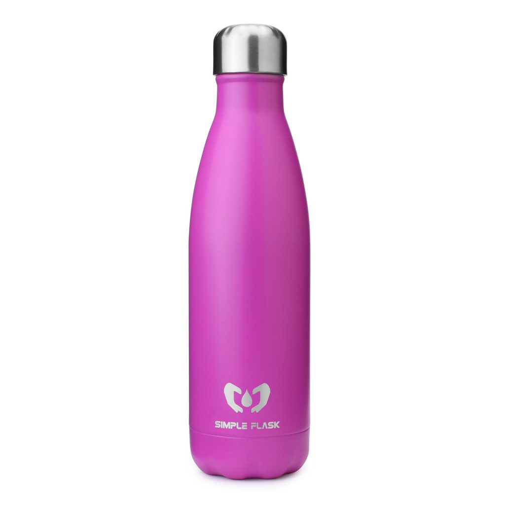 Insulated Stainless Steel Cola Shaped Water Bottle 17 OZ - Rose ...